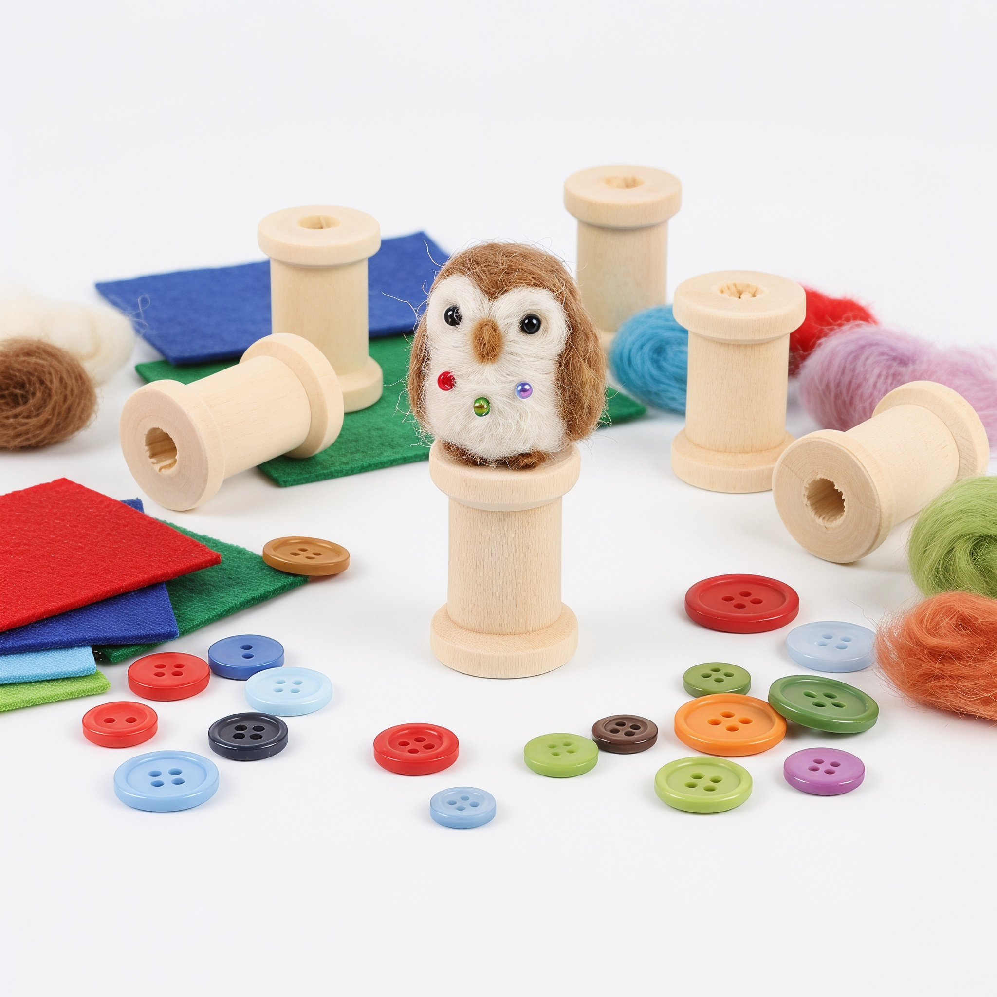 Thread Bobbins Empty - 100개입, 0.75x0.55x0.55인치 크기의 빈 나무 실