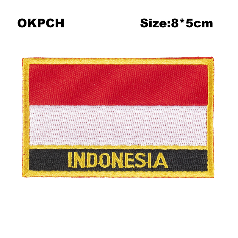 Sewing Indonesia - 인도네시아 국기 자수 패치 전송 패치에