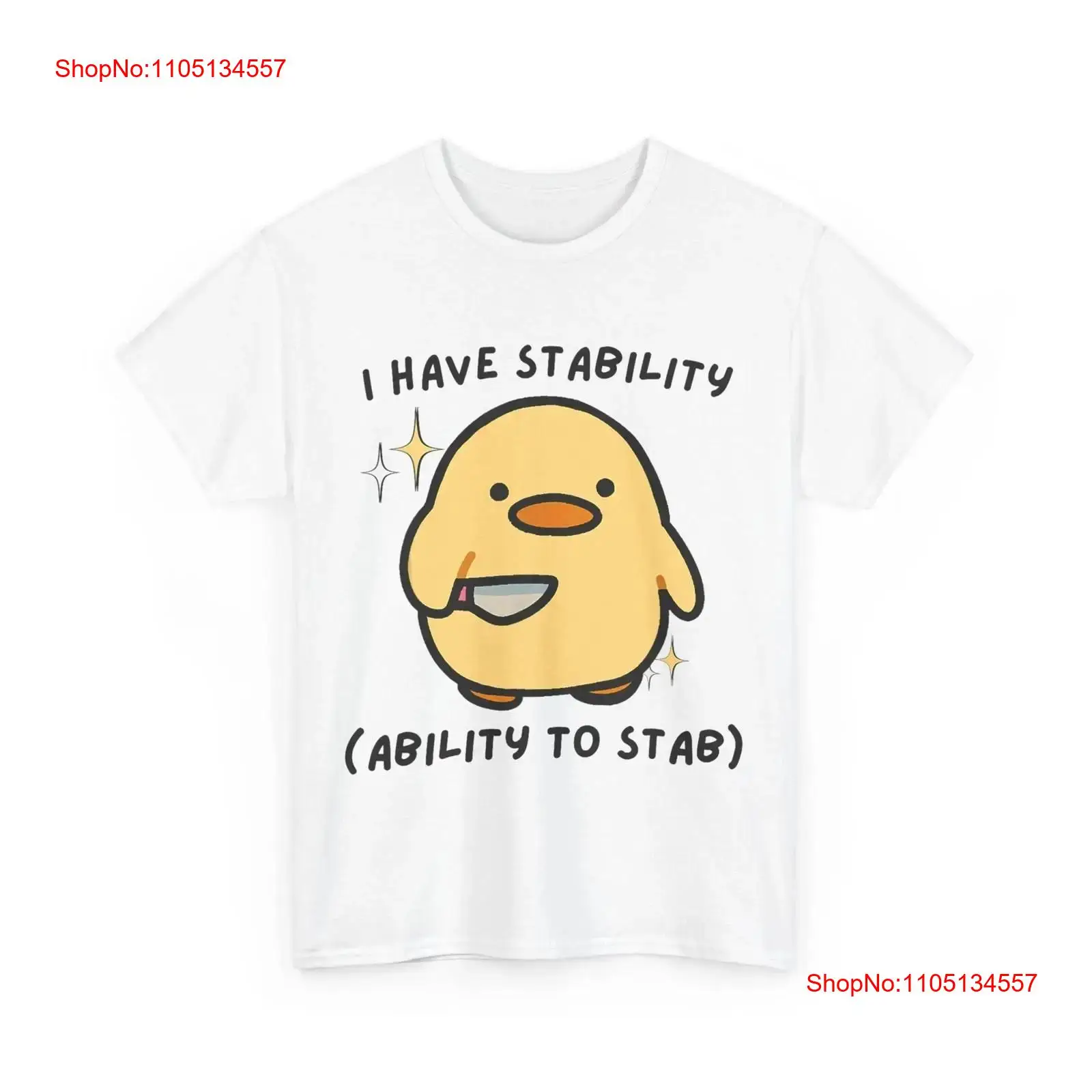 Knit Stabilizer Stretch - 재미있고 귀여운 오리 티셔츠 사이즈 S~4XL