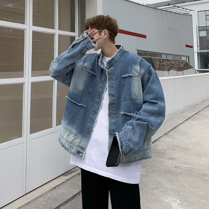 미국 레트로 힙합 로우 엣지 데님 재킷 남성 2026  - Sewing Jackets 리뷰 및 가격