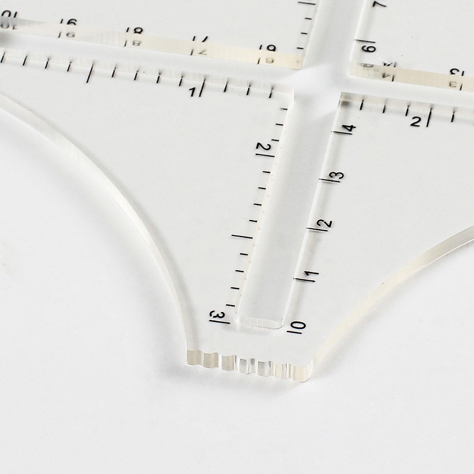 투명 아크릴 소재의 니트 밀도 측정 자, 4개의 모서리 - Sewing Gauge Ruler 리뷰 및 가격