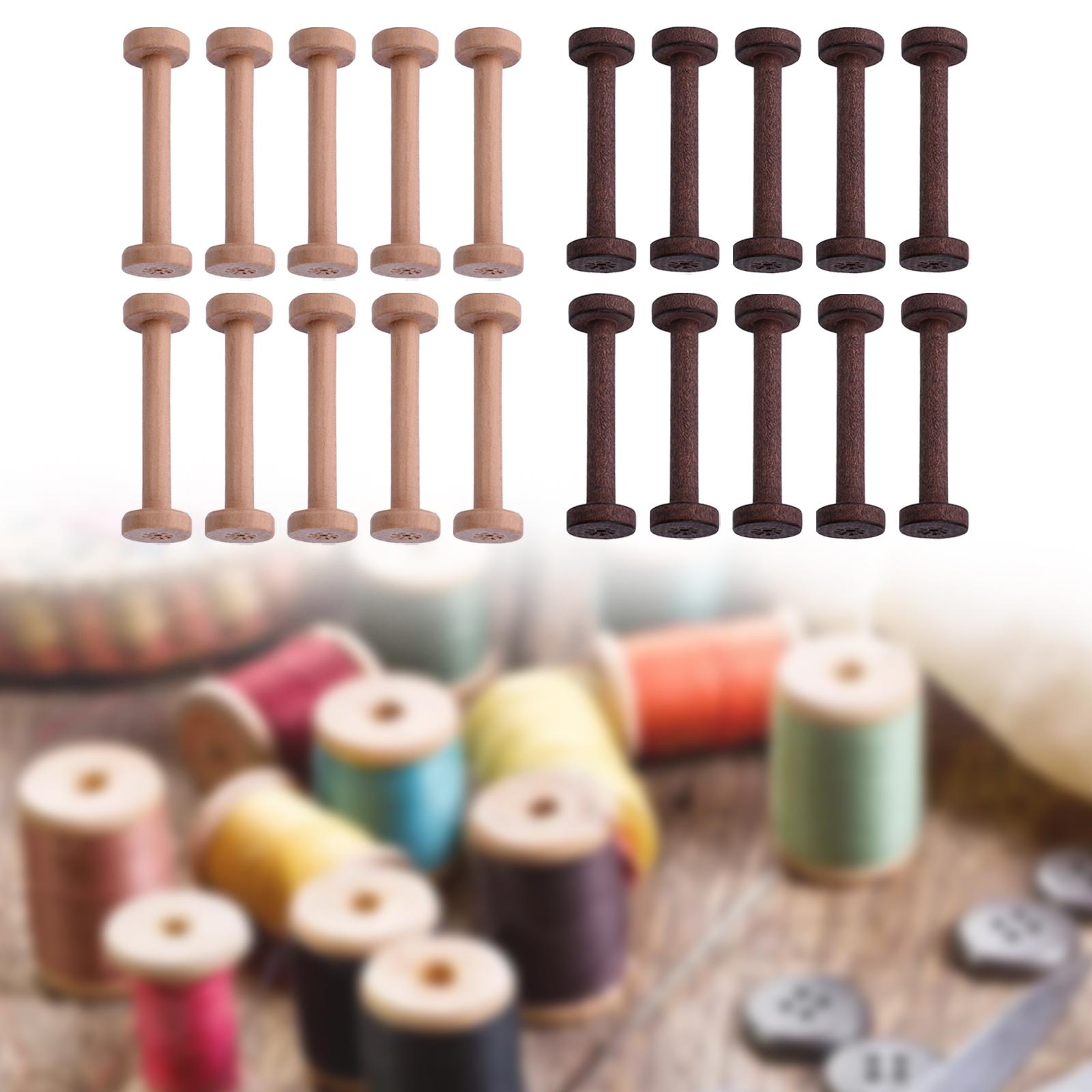 나무 보빈 10개 세트, 매끄러운 마감의 빈 실 스풀, - Thread Bobbins Empty 리뷰 및 가격