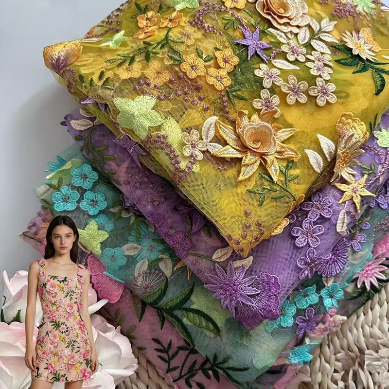 90x130cm 3D 플로럴 자수 튤 레이스 메쉬 원단 - Sewing And Textile 리뷰 및 가격