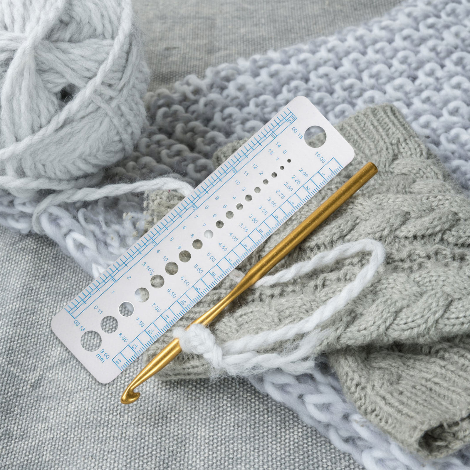 4개 세트의 뜨개질 바늘 측정 도구, 플라스틱 측정 자 - Sewing Gauge Ruler 리뷰 및 가격