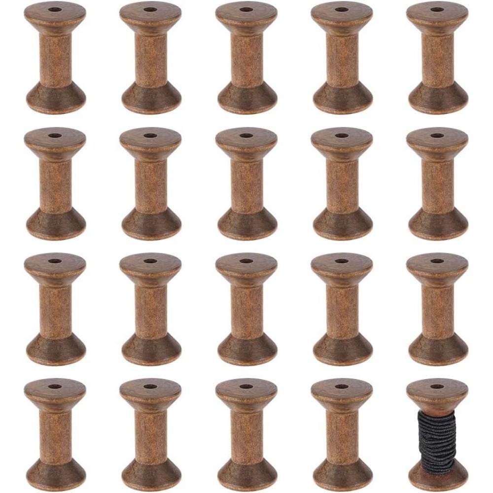 16개의 빈 실줄통 1.87인치/50mm 나무 실줄통  - Thread Bobbins Empty 리뷰 및 가격