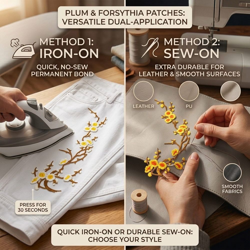 DIY 벚꽃 열접착 패치 다리미로 붙이는 & 바느질로  - Sewing And Textile 리뷰 및 가격